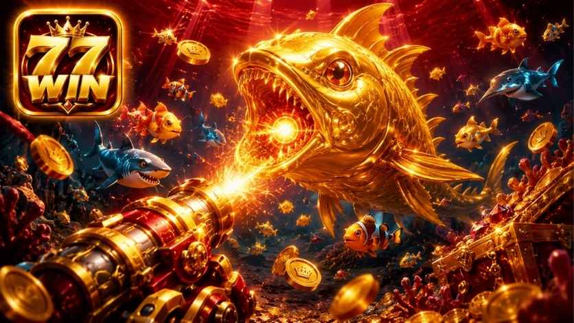 Bắn cá 77WIN với đại dương 3D và xu vàng